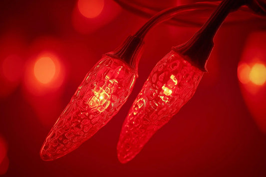 Lichterkette mit Chilimotiv